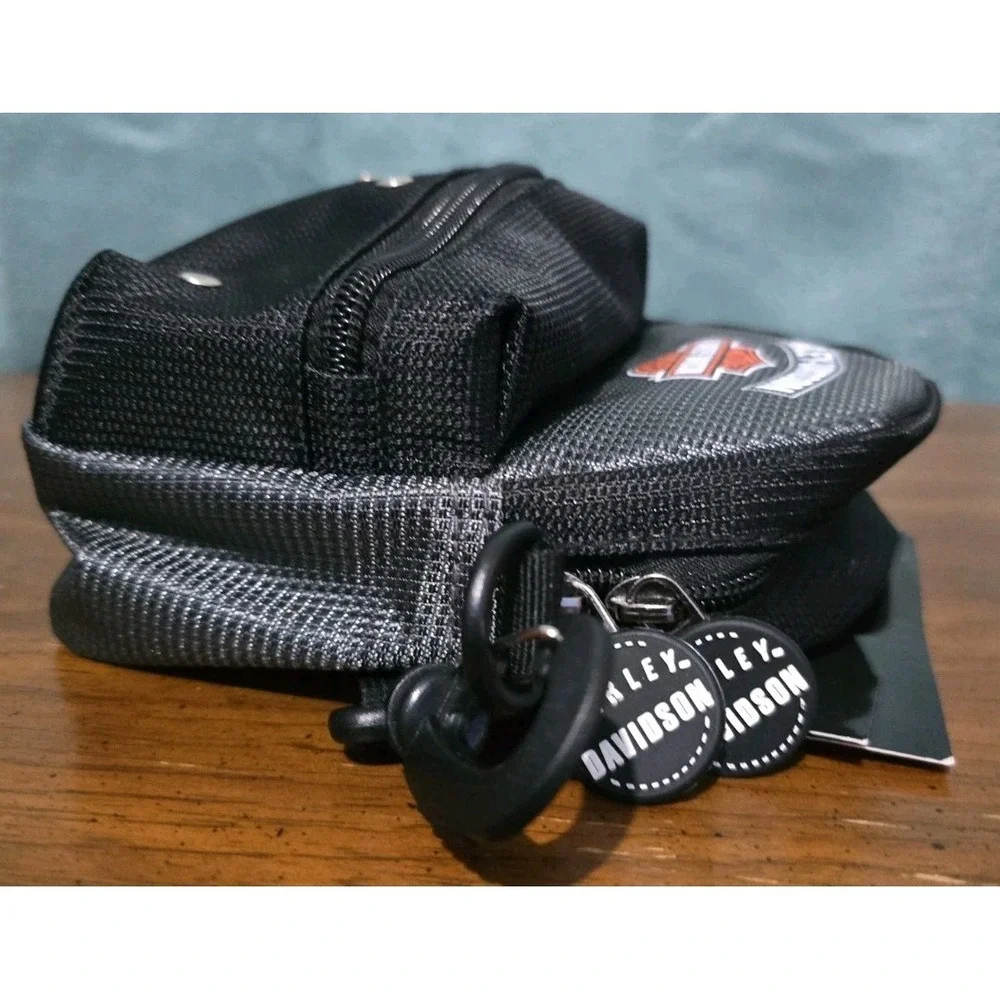 Harley Davidson Small Backpack Nylon Shoulder or Belt Pack Black /Gray